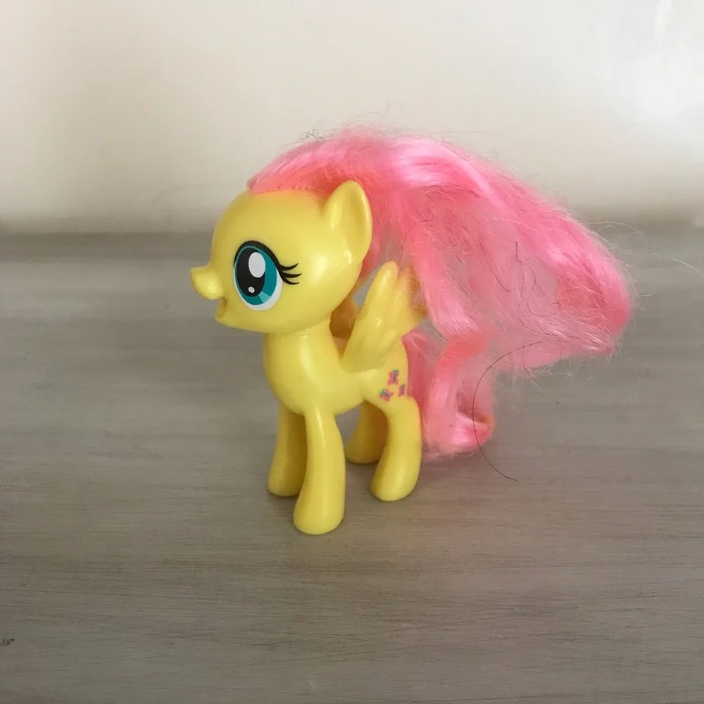 My Little Pony Yellow Pony with Pink Mane & Light Purple Rainbow-Mane Pony